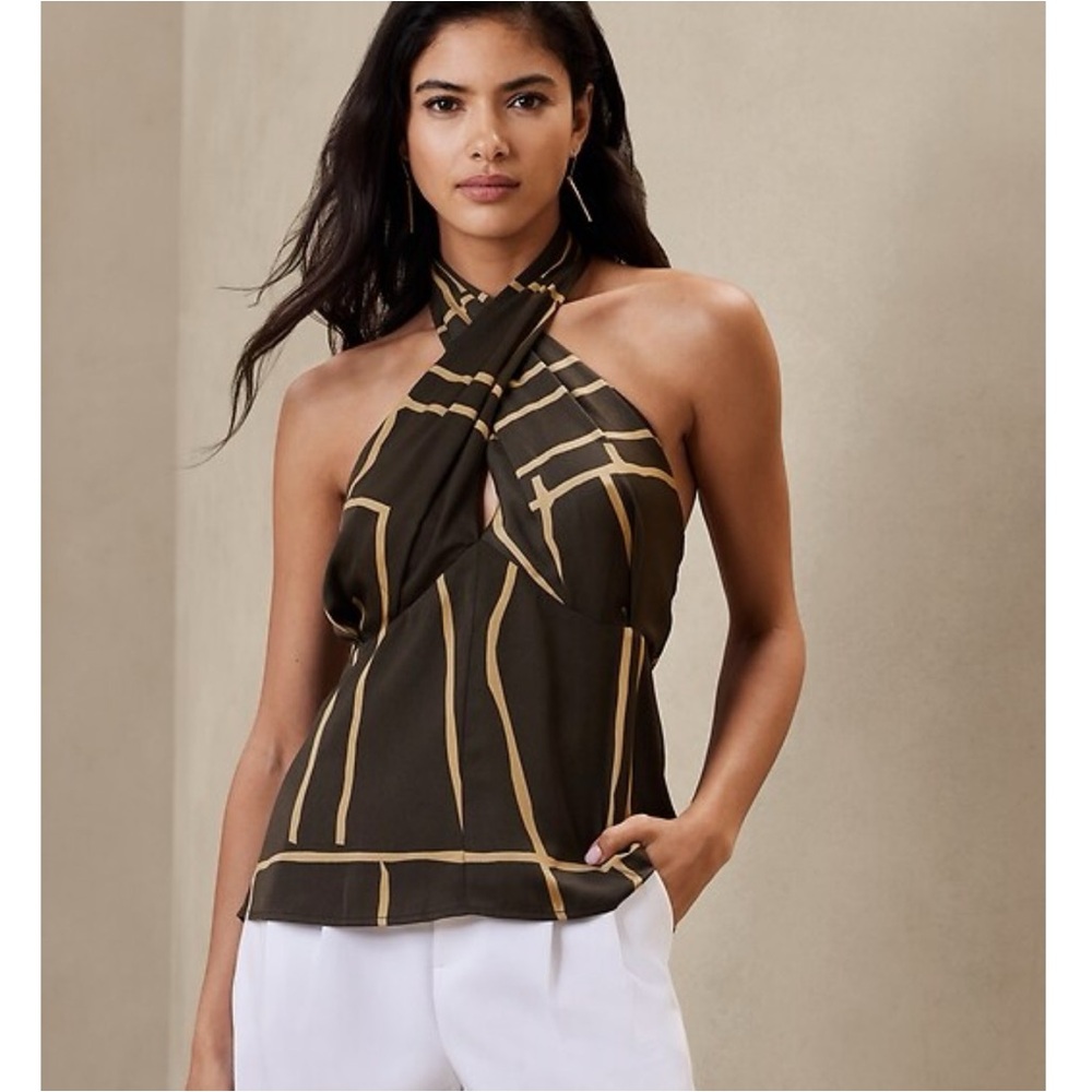 Banana Republic Pleated Halter Top